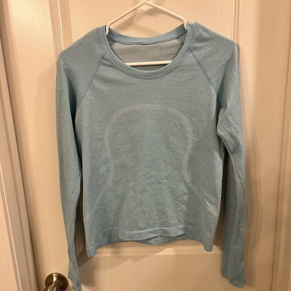 Light Blue Long Sleeve Women's Top